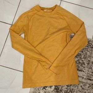 Figs Long Sleeve Tee in Mustard Yellow